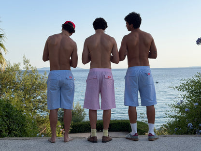 Blue pink nique short