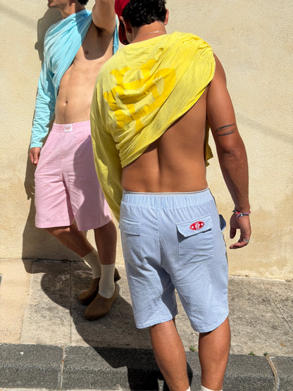 Blue pink nique short